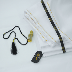 Manzoor Pashteen Cotton – Pure White | Premium Unstitched Fabric by ABID JEE