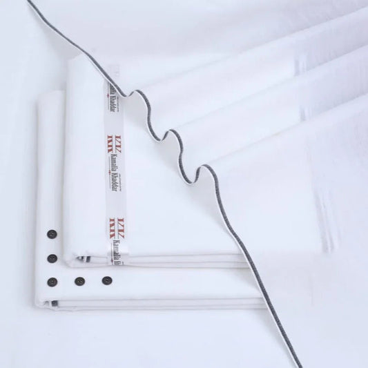 Classic White Khaddar Unstitched Suit