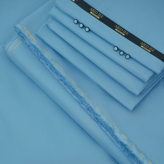 Manzoor Pashteen Cotton – Dark Blue | Premium Fabric by ABID JEE