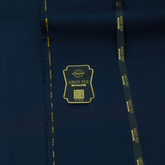 Manzoor Pashteen Cotton – Navy Blue | Premium Unstitched Fabric by Abid Jee